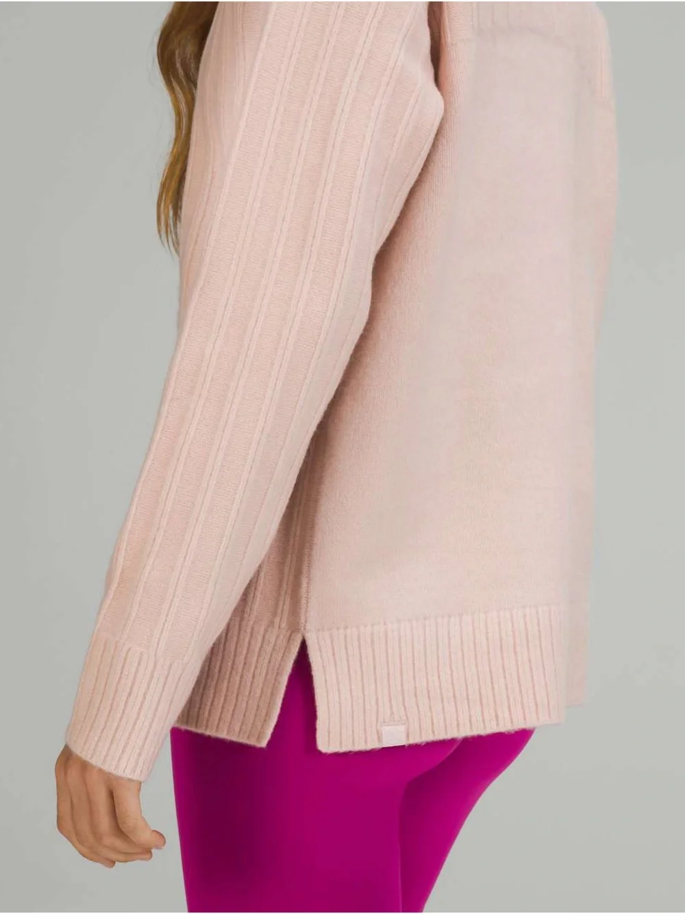 Lululemon Twin Rib Turtleneck Sweater in Feather Pink, 12, EUC - Picture 3 of 6